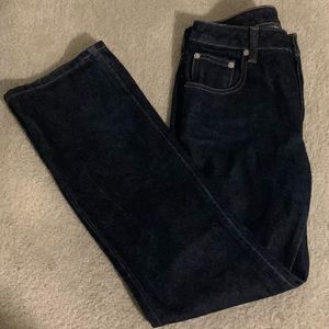 Halogen Dark Wash Button Fly Straight Leg Jeans